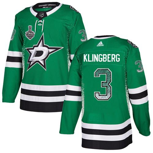 Adidas Men Dallas Stars #3 John Klingberg Green Home Authentic Drift Fashion 2020 Stanley Cup Final Stitched NHL Jersey->dallas stars->NHL Jersey
